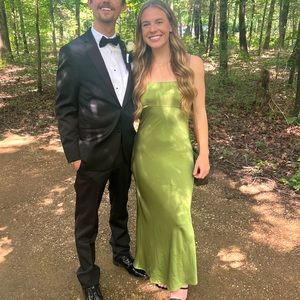 Abercrombie green cowl back dress